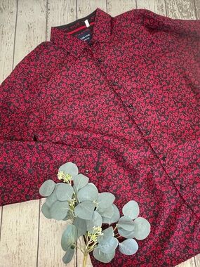 Silver Stone Collection Modern Fit Floral Button Up Shirt